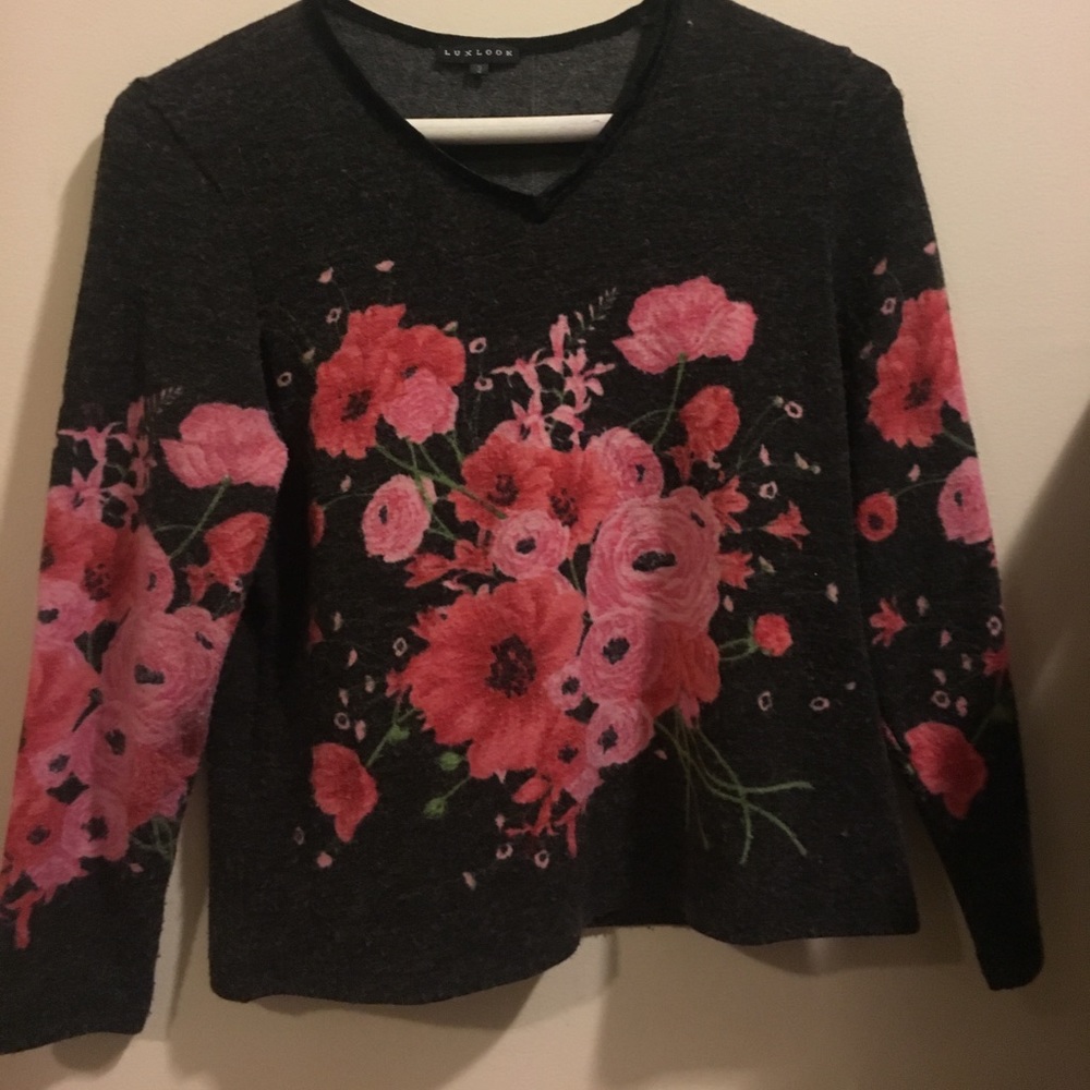 Cute floral sweater